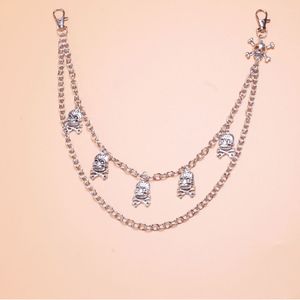 Double Skull <b>Trouser</b> <b>Chain</b> Zinc Alloy Hip Hop Waist <b>Chain</b> Halloween Punk Metal Decorative Pants <b>Chain</b> Multi Layered - Product Image 3
