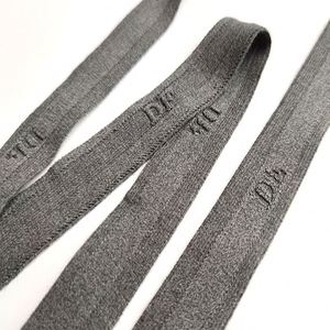 Bande élastique de fitness en sangle de spandex/nylon gris clair, certifiée Oeko-Tex, marque personnalisée - Product Image 2