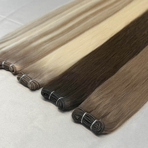 Extensions de cheveux en gros double trame Genius Weft, 100 % cheveux humains vierges bruts, lots de mèches européennes slaves avec cuticules alignées - Product Image 6