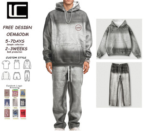 Tuta Sportiva da Uomo in Due Pezzi con Felpa con Zip e Pantaloni per Uso Casual - Product Image 1