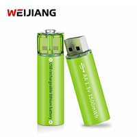 Batterie lithium rechargeable USB-C AA 600-2600mWh, charge rapide en 1,5h avec voyant lumineux pour manette de jeu