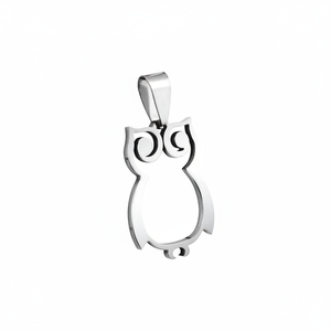 Ciondolo a Forma di Gufo - Charm e Pendenti in Acciaio di Alta Qualità - Product Image 2