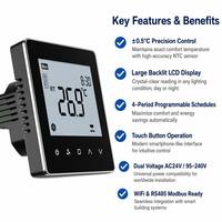 Termostato Inteligente WiFi Tuya para Unidad de Ventilador de Aire Acondicionado, Controlador de Temperatura para Aire Acondicionado, Suministro de Fábrica