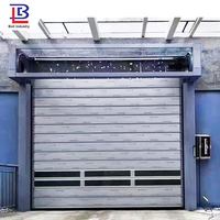 Portes de garage à enroulement rapide en aluminium avec isolation thermique en mousse PU, portes automatiques en aluminium à spirale rapide