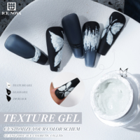 ICE NOVA Texture Gel Polonais 4 Couleurs Ongles Diy 3d Gypse Gel Ongles Plâtre Dessin Design Art Hema/Tpo Vernis Sans Décoration