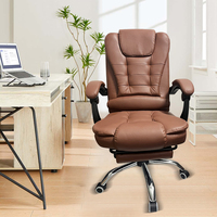 Vente directe d'usine de chaise de bureau haut de gamme ergonomique à dossier haut de gamme en cuir de luxe