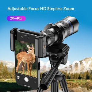 Objectif Téléphoto HD Réglable 20-40x avec Trépied Rétractable Stable, Objectif Externe pour Téléphone Compatible iPhone 17 16 15 - Product Image 1