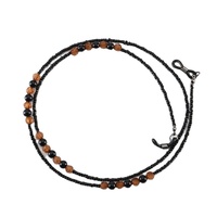 Chaîne à lunettes en acrylique noir de haute qualité, porte-lunettes tendance pour lunettes de vue et de soleil, hommes et femmes, Ninestar B029 antidérapant