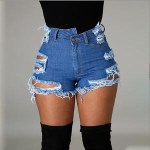 Short d'été pour femmes Mini Jeans Lady Sexy Ripped Hot Fetish Denim Pants Lady High Street Party Elastic Denim Shorts - Product Image 5
