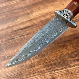 Cuchillo de hoja fija de acero inoxidable de alta calidad Flower Shadows, 200 cm, punta recta, para camping al aire libre, mango de madera, DIY, OEM - Product Image 2