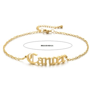 Chaîne de cheville en acier inoxydable plaqué or véritable 18 carats pour le commerce extérieur, accessoires féminins - Product Image 4