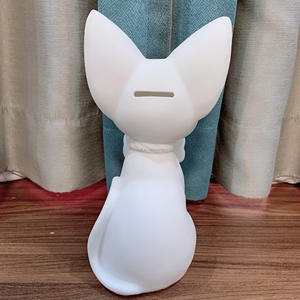 Nouvel arrivage de jouet blanc en vinyle embryon chat porte-bonheur peinture fluide bricolage <span class=keywords><strong>Gigi</strong></span> chat graffiti tirelire jouet - Product Image 5