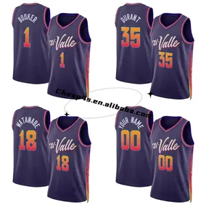 Wholesale Phoenix Basketball Jersey Stitched Heat Pressed Men's USA Basketball Uniform #1 Devin Booker 35 Kevin Durant