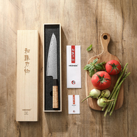 Professioneel koksmes Japans Aogami Blue Steel No.2 koolstofstaal Damascus staal scherpe keukenmessen