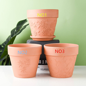 Classic Terracotta Clay Planters Stylish Flower <b>Pots</b> <b>For</b> Indoor And Outdoor <b>Plants</b> Including <b>Succulents</b> Herbs Flowers - Product Image 4