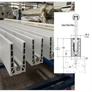 12mm 강화 유리 패널 난간 u 채널 LED 조명 난간 프로필 유리 난간 난간 베란다 유리 난간 야외