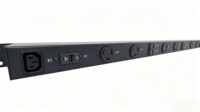 Unidad de Distribución de Energía (PDU) Trifásica con 12 Tomas P34 y Interruptor de Circuito Maestro Hidromagnético para Sala de Datos