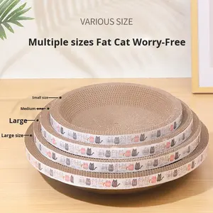 Krabplank voor katten Cartoonstijl Krasbestendig golfkarton met hoge dichtheid Ovale vorm Kattenspeelgoed Binnen Alle seizoenen - Product Image 2