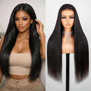 Peluca de encaje 13*4 al por mayor, lisa, con cola recortada, cutícula alineada, cabello Remy brasileño virgen para mujeres afroamericanas, densidad del 310% - Product Image 3