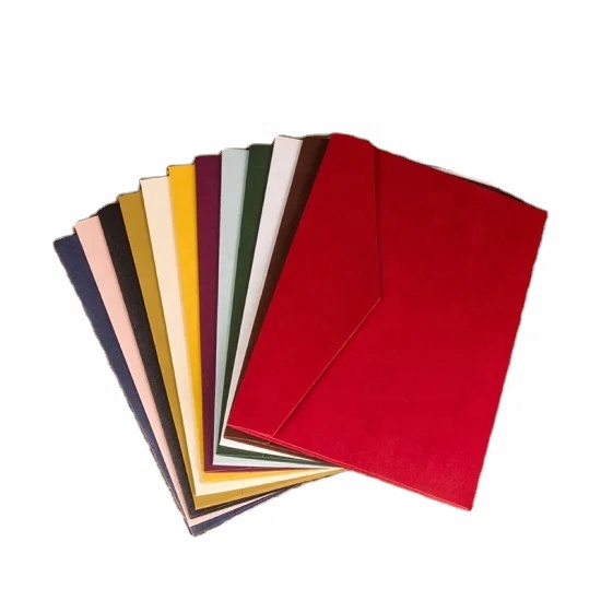 Customized High-End Business Invitation Thickened Retro Style Hot Gold Lining Paper Kraft Paper Envelope Blank Envelope