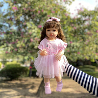 Muñeca Reborn de Silicona Sólida de 22 Pulgadas con Certificado CPC, Muñecas Reborn Realistas, Muñeca de Silicona Suave para Niñas