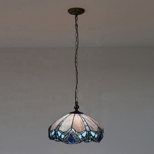 Lámpara Colgante LongHuiJing Tiffany Dragonfly de 2 Luces, Pantalla de Vidrio Emplomado, Lámparas de Techo de 16 Pulgadas - Product Image 3
