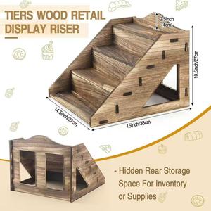Exhibidores de madera al por mayor para pasteles y aperitivos, exhibidores para artesanías, exhibidores para velas y jabones, estanterías de almacenamiento para tiendas - Product Image 4