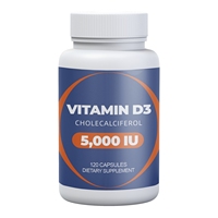 Capsules de vitamine K2 et D3 végétaliennes OEM/ODM/OBM, capsules molles de vitamine K2 MK7, capsules de vitamine D3 K2 5000 UI, soutien cardiaque