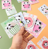 Gros Cartoon Panda Sticky Notes-Bloc-notes de logo personnalisé OEM, Fournitures scolaires drôles en vrac