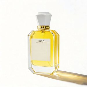 Wholesale Elegant Clear Green Glass Perfume Bottles 100ml Empty with White Cap & <b>Matching</b> Green <b>Box</b> - Product Image 2