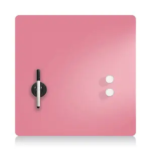 16 '* 16' 多彩的粉红色小磁性玻璃写字板课堂