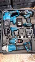 Prix d'usine, vente en gros, ensemble d'outils électriques sans fil 21V, ensemble combiné 4 en 1, ensemble d'outils électriques portables de haute qualité avec batterie au lithium