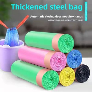 Bolsa de basura desechable portátil grande y gruesa para el hogar, bolsa de basura con cordón PE irrompible para Cocina - Product Image 4