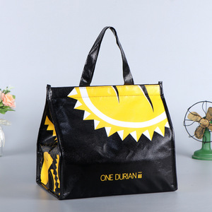 Non Woven Insulated Cooler Bag Food Storage Customizable Color Size With Aluminum Foil Lining For Takeaway - Product Image 2