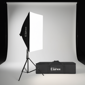 Kit de Iluminación Softbox Kshioe de 20 x 27 Pulgadas con Portalámparas E27, Equipo de Estudio Fotográfico Portátil de Aluminio con Bombillas - Product Image 2