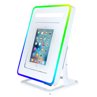 KINGSUN - Machine de photomaton de bureau - Cadre en métal - Lumière RVB - Télécommande - Compatible avec iPad 10,2/10,5/10,9/11 pouces