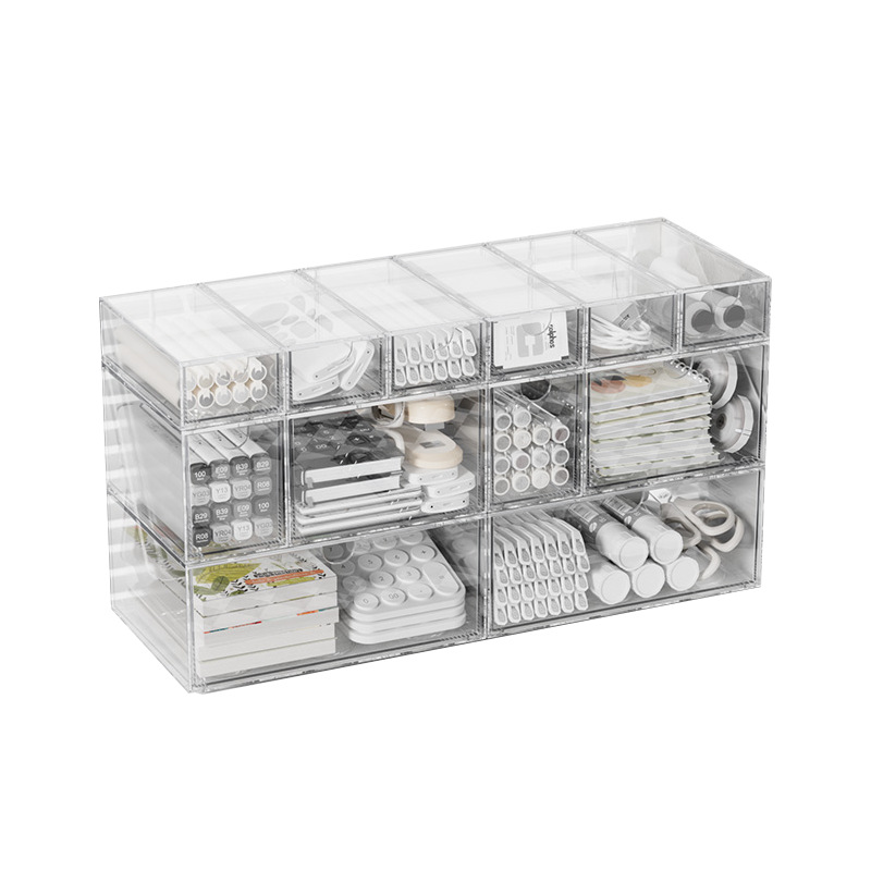 2325 Plastic Drawer Cabinet Transparent Office