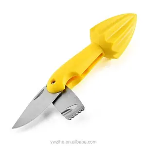 Spremiagrumi spremiagrumi a mano gadget da cucina strumento per frutta e verdura 3 In 1 alesatore per limone con coltello manuale limone arancia Lime agrumi