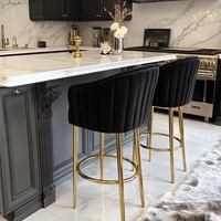 Tabouret de bar moderne en métal réglable en hauteur pour restaurant, hôtel, salon et chambre - Mobilier commercial avec garantie de 5 ans