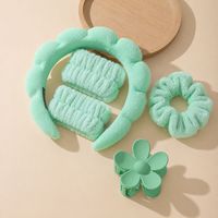 Ensemble bandeau et pince à cheveux motif nuage floral mignon pour femme, en plastique, style doux, accessoires de coiffure pour princesse, mariage, fête, cadeau