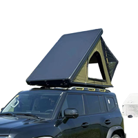 Tente de toit moderne en aluminium pour voiture, type coquille triangulaire, en toile, quatre saisons, imperméable, ouverture rapide automatique, triple couche, vente en gros