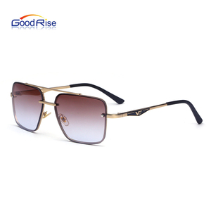 <span class=keywords><strong>Gafas</strong></span> de <span class=keywords><strong>Sol</strong></span> de Metal de Diseño de Marca de Lujo de Moda con Marco de Metal Irregular de Alta Calidad 2025, <span class=keywords><strong>Gafas</strong></span> de <span class=keywords><strong>Sol</strong></span> Vintage para Hombre - Product Image 4