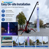 Écran LED flexible en maille pour extérieur P50 Germany Projects, IP68 étanche, transparent, pour façade de bâtiment, affichage en grille de pixels