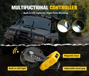 BUNKER INDUST 13000LBS 12V 합성 로프 전동 윈치, SUV 자동차 4x4 오프로드 구난용 방수 무선 리모컨 - Product Image 6