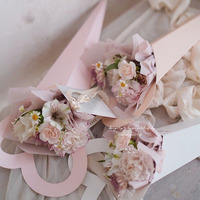 Boîte d'emballage en forme de cœur pour une seule rose, manchons en carton personnalisés avec poignée, boîte cadeau romantique pour la Saint-Valentin