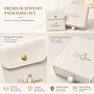 Custom Drawer Jewelry <b>Box</b> with PU Pouch Set Luxury Jewelry Packaging for Ring Necklace <b>Earrings</b> gift store and jewelry brands - Product Image 5