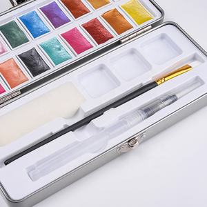 Fournitures d'art de peinture à l'<span class=keywords><strong>aquarelle</strong></span>, outil de qualité professionnelle <span class=keywords><strong>facile</strong></span> à utiliser avec 18 couleurs métalliques, pour débutants et artistes - Product Image 3