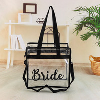 Sac de Douche Transparent en PVC Imperméable Personnalisé pour Stade, Sac de Natation pour Enfants, Sac de Rangement Transparent en Plastique pour Maquillage et Salle de Bain