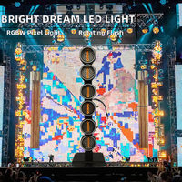 Projecteur LED RGBW Pixel Rétro IP20 6*60W Rotatif pour Scène, Effet Flash de Fond, Contrôle DMX512, Idéal Concerts