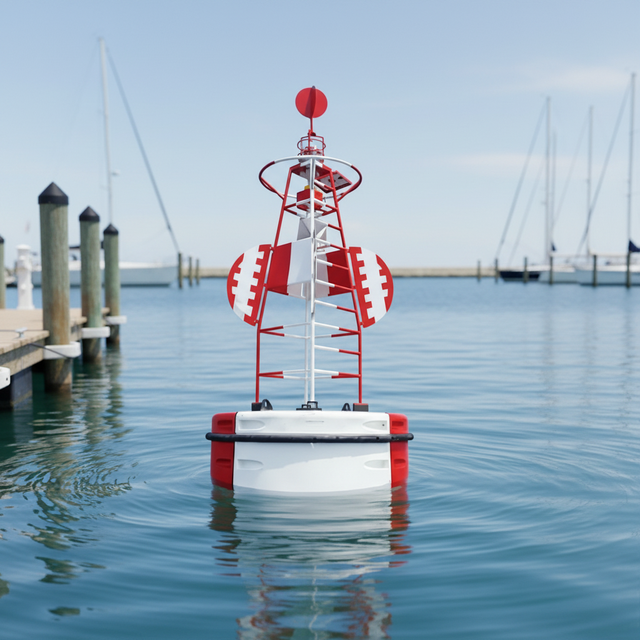 Polyethylene Cost-effective and Highly Durable Navigation Floating Buoy for Long-term Channel Marking Buoy